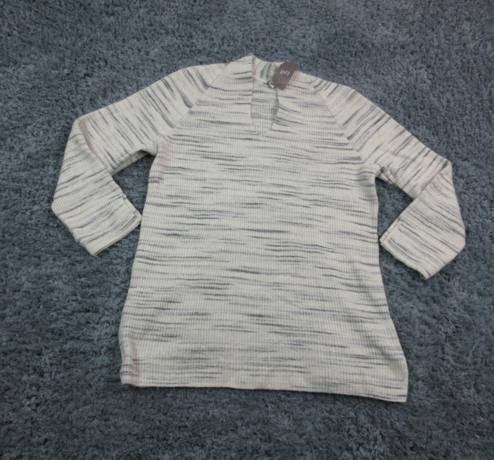 J Jill Pure Jill Sweater Womens Medium Pearl White Pullover Soft Knit NWT